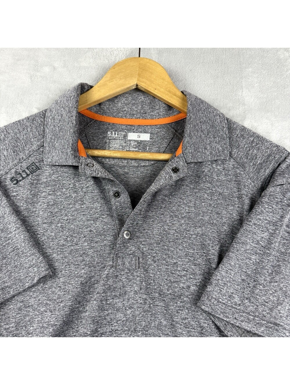 5.11 Tactical Men’s Grey Performance Polo Shirt Size S Short Sleeve Rangewear